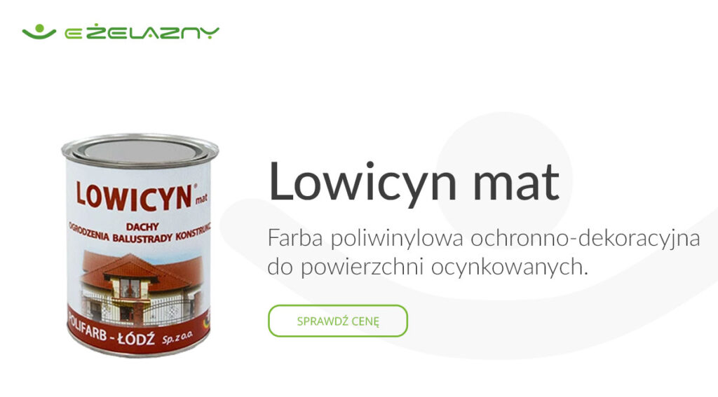 Farba na dach ocynk Lowicyn mat